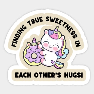 Donuts and Unicorn Kawaii Sticker